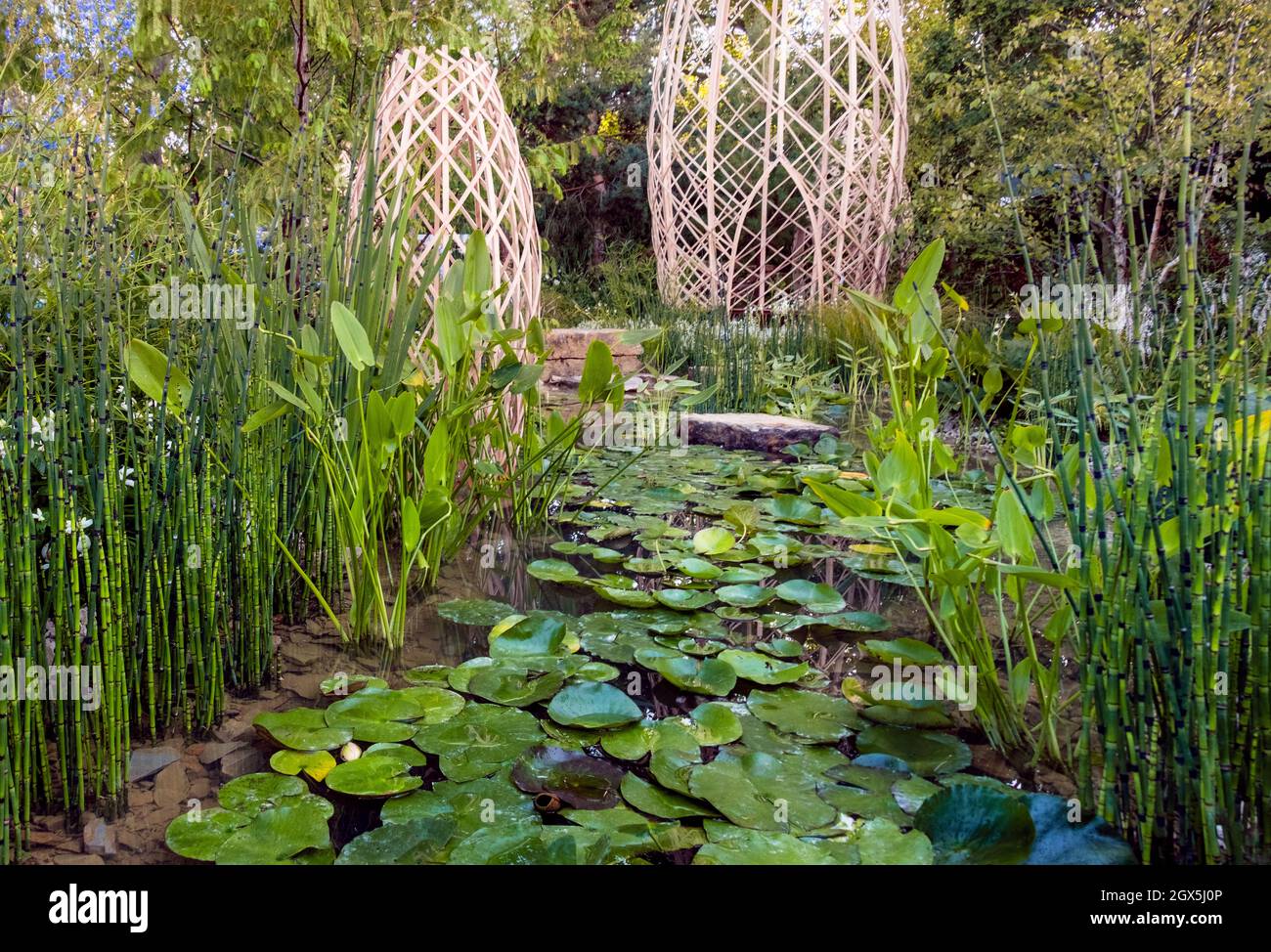 The Guangzhou China garden display at the Chelsea Flower Show 2021 in London. Stock Photo