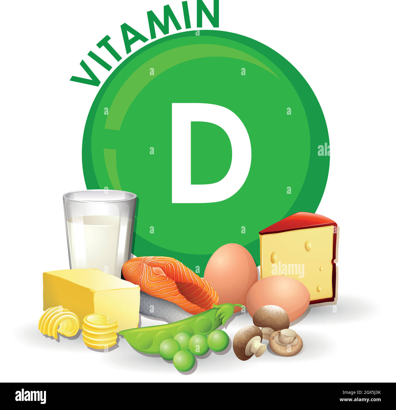 A Set of Vitamin D Food Stock Vector Image & Art Alamy