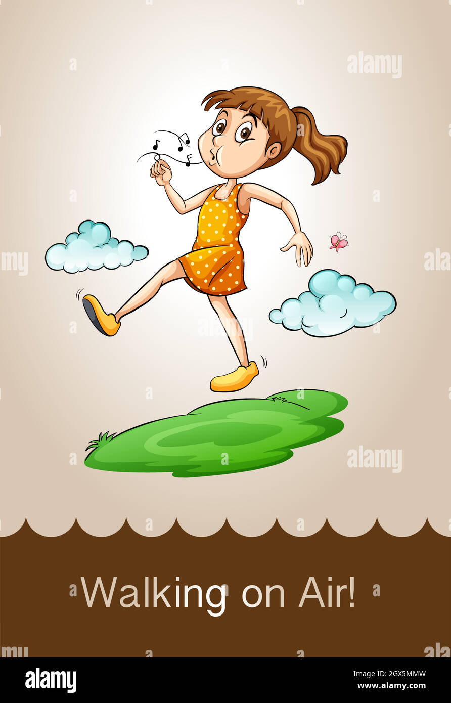 Saying walking on air Stock Vector Image & Art Alamy