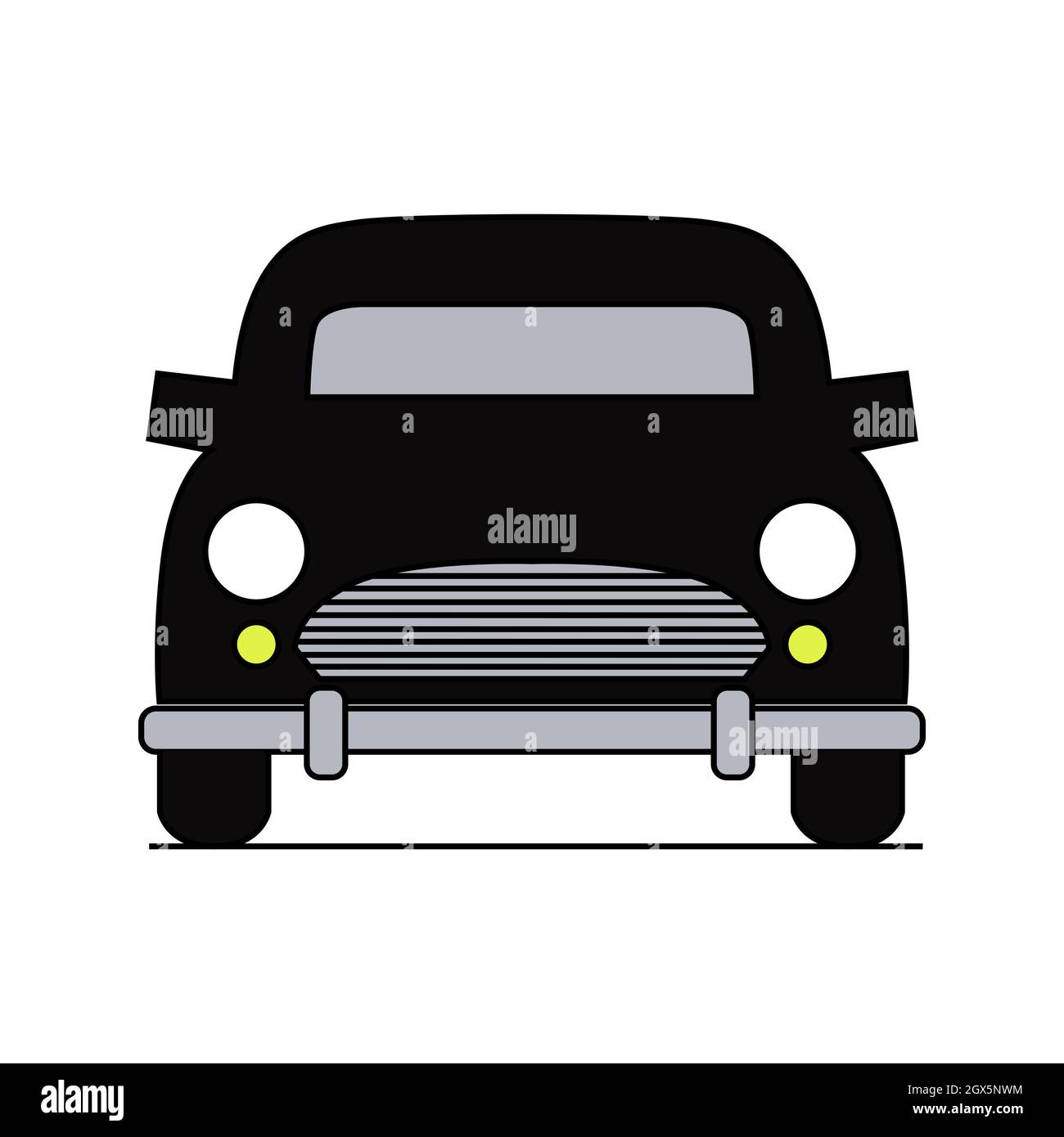 Illustration of a car. Car on a white background Stock Photo - Alamy