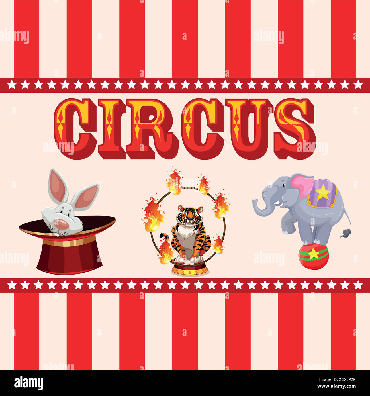 Circus, fun fair, amusement park theme template Stock Vector Image ...