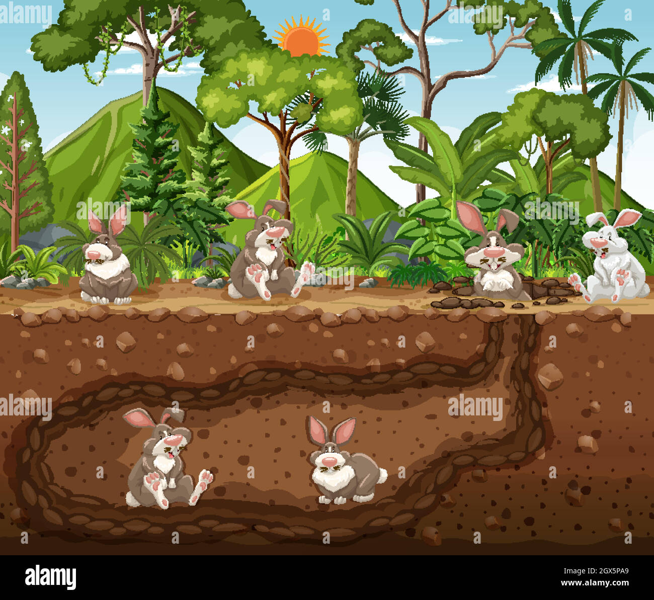 Rabbit Hole In The Ground Drawing