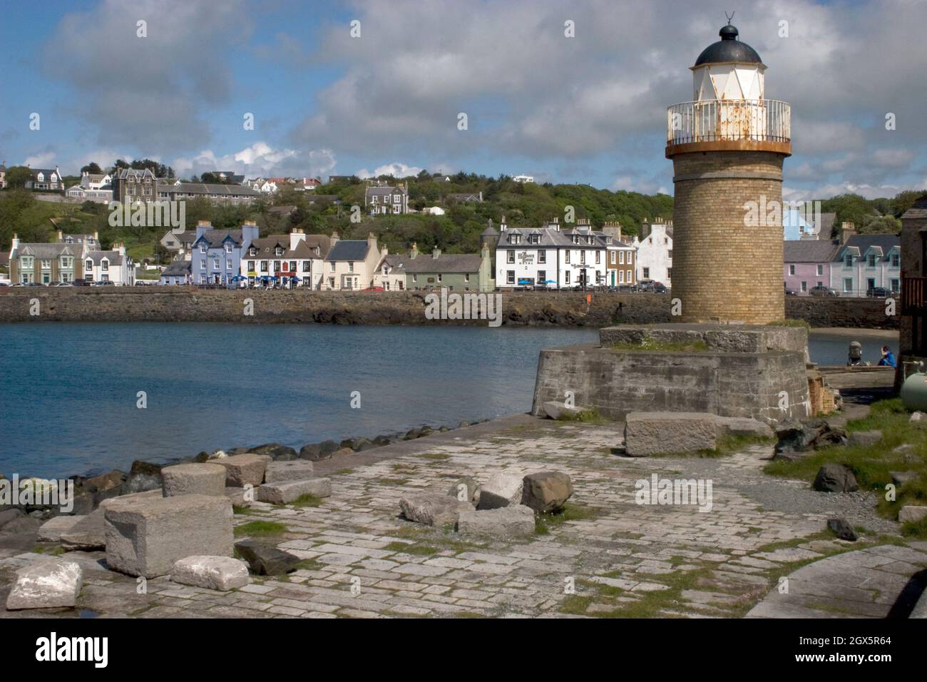 Portpatrick old lighthouse, Dumfries & Galloway, Scotland Stock Photo