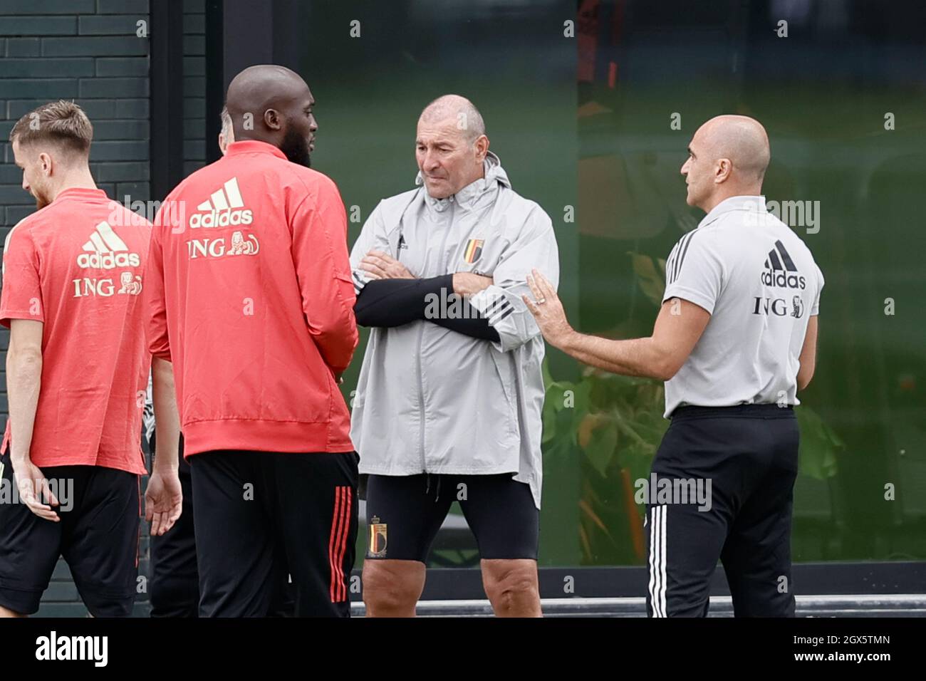 Belgium's Romelu Lukaku and Belgium's head coach Roberto Martinez pictured  during a training session of the Belgian national soccer team Red Devils, i  Stock Photo - Alamy