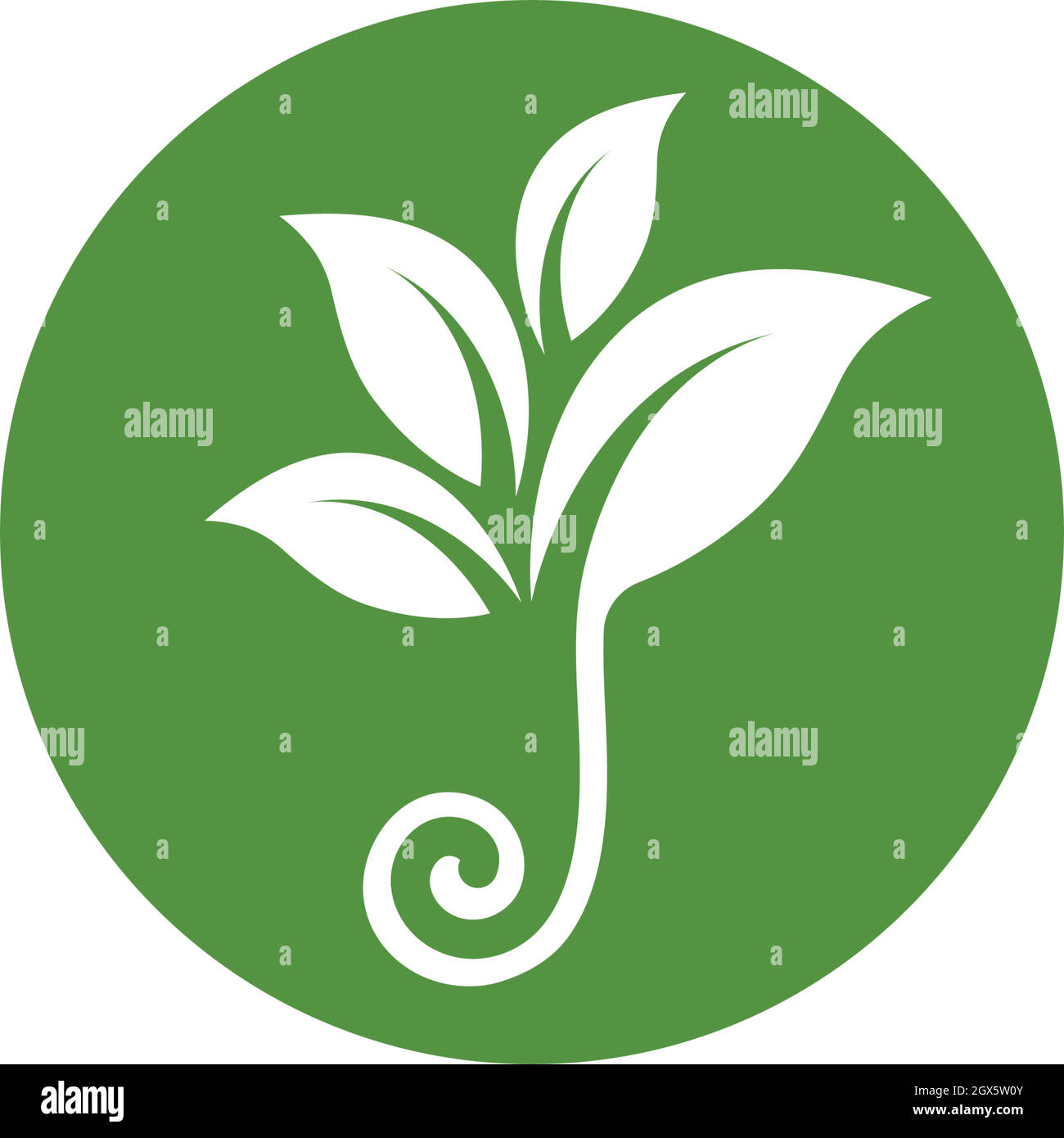 green leaf ecology nature element  vector icon of go green Stock Vector