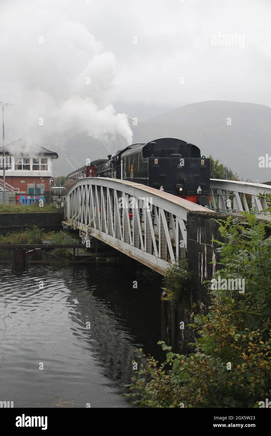 jacobite steam train from Fort William to Mallaig Stock Photo