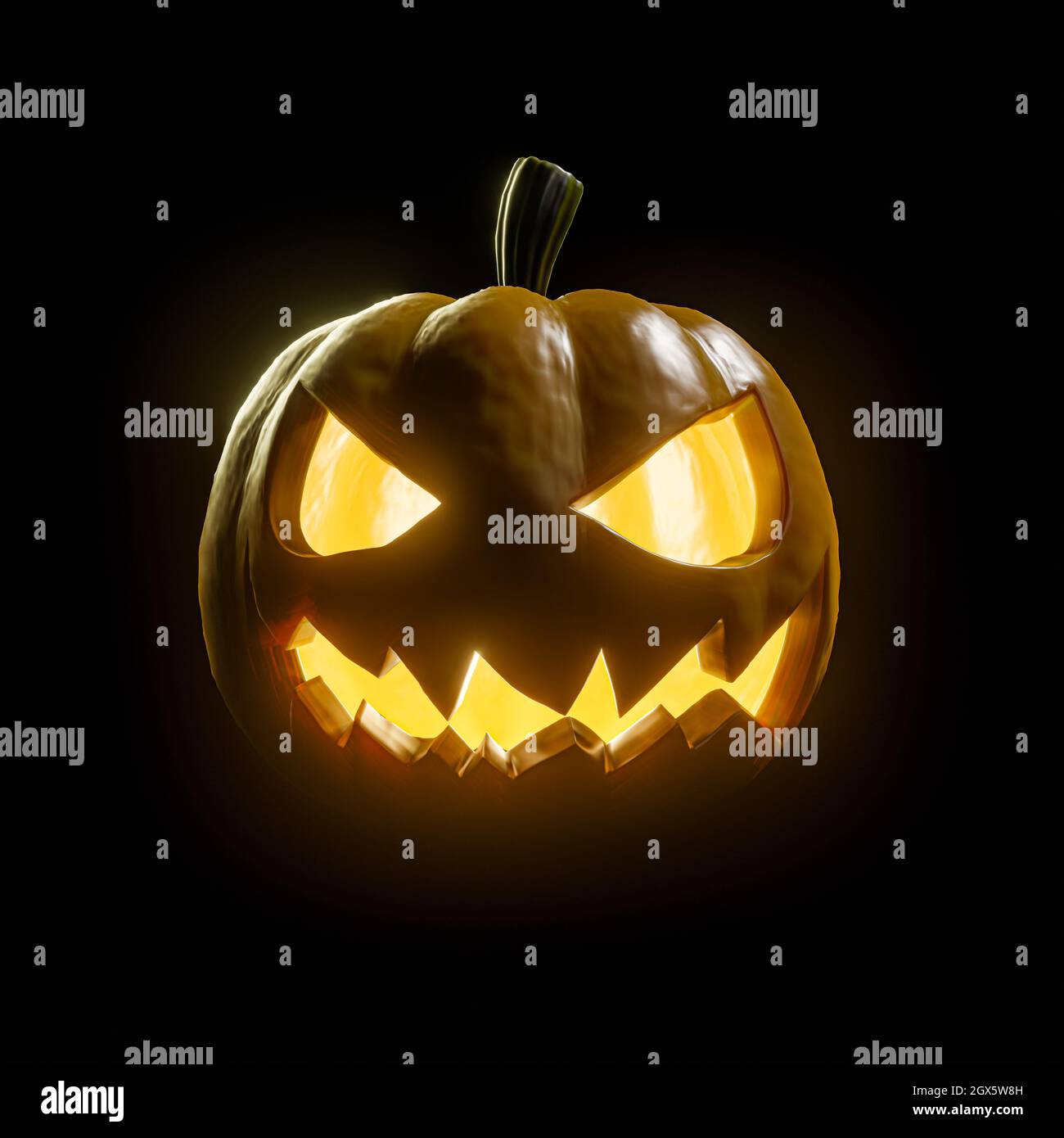 jack o' lantern isolated on black background 3d illustration Stock ...