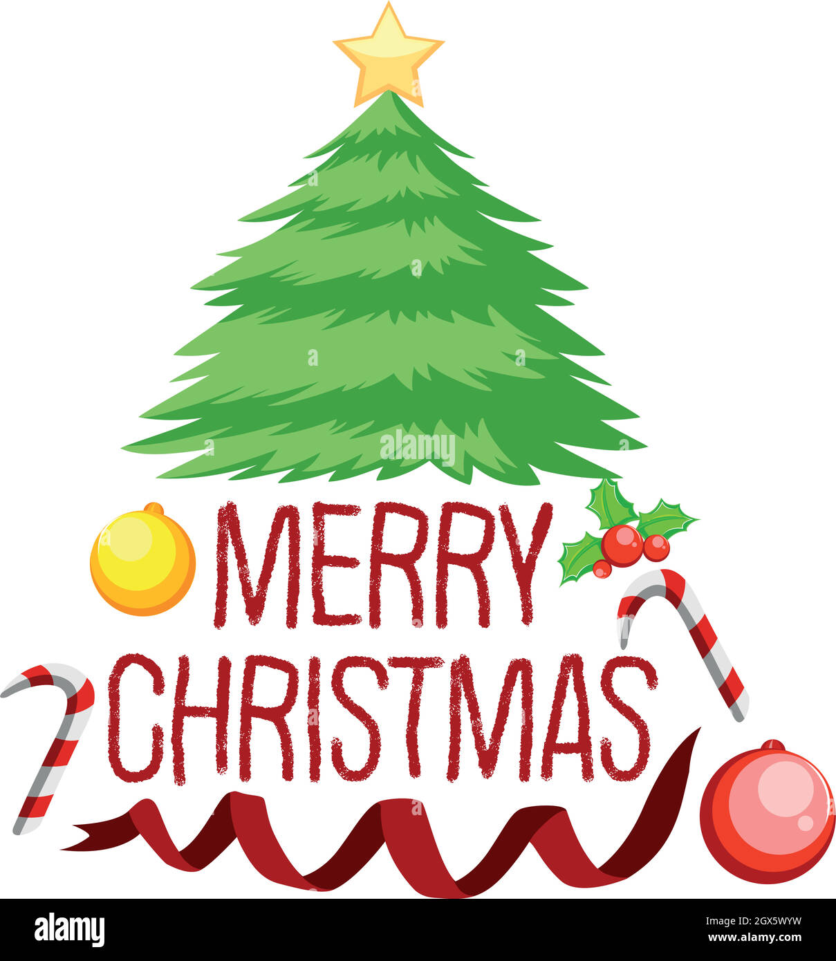 Merry chritmas tree concept Stock Vector Image Art Alamy