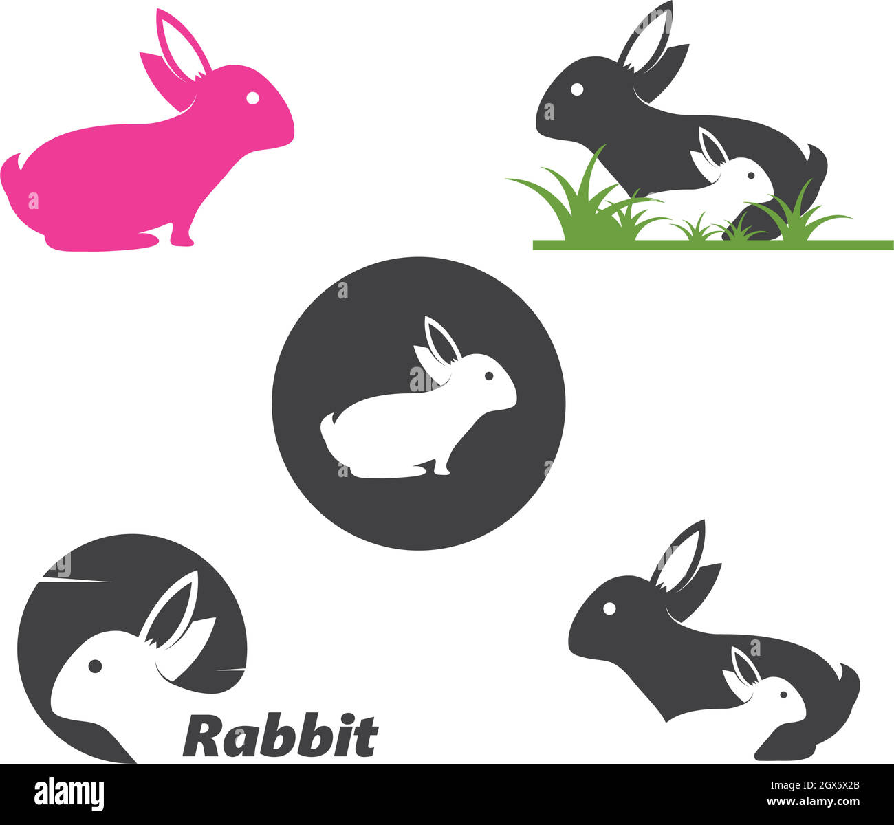 Rabbit logo hi-res stock photography and images - Alamy