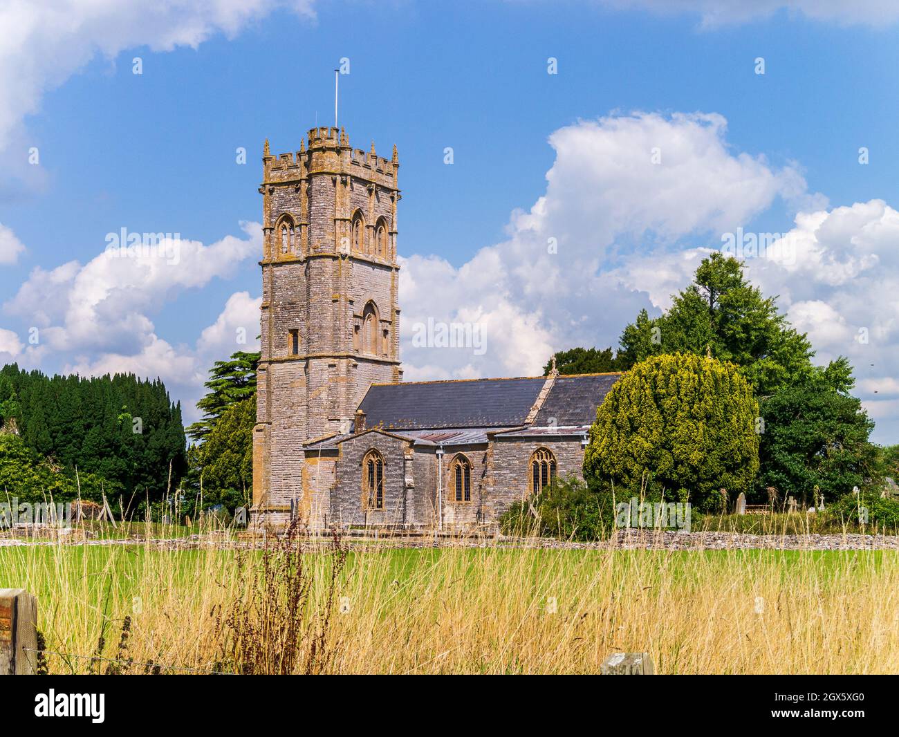 Muchelney Abbey, Somerset, England Stock Photo