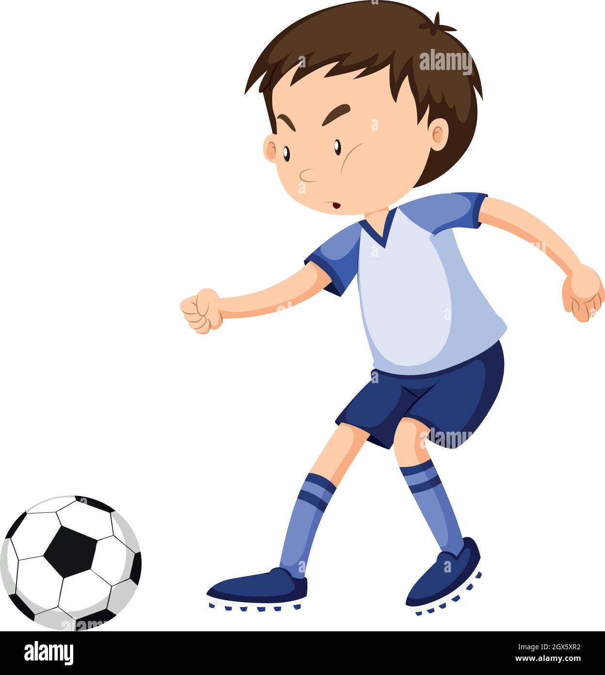 Soccer player alone Stock Vector Images - Alamy