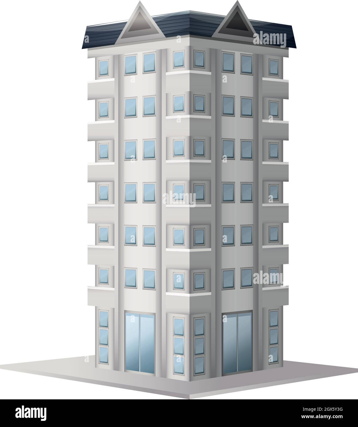 Architecture design for apartment building Stock Vector