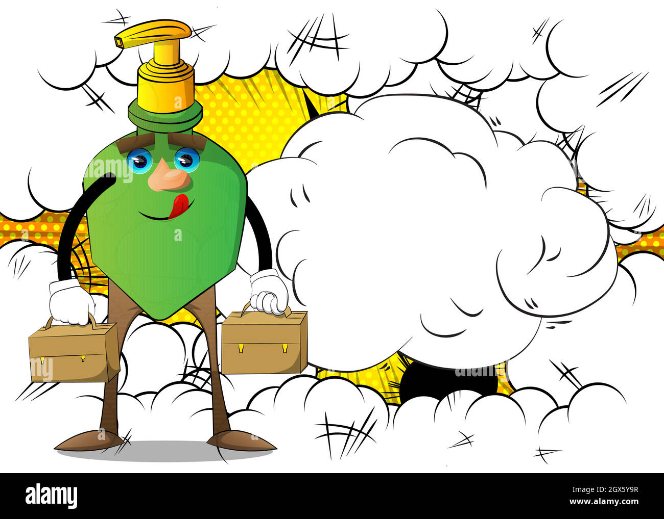 Bottle of hand sanitizer with two suitcase Stock Vector Image & Art Alamy