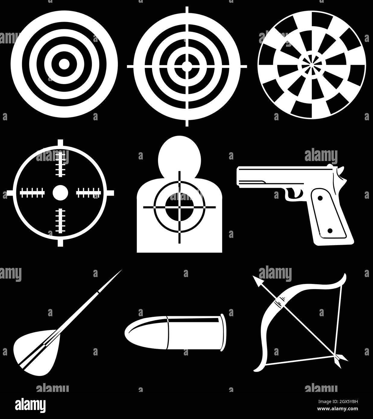Shooting devices Stock Vector