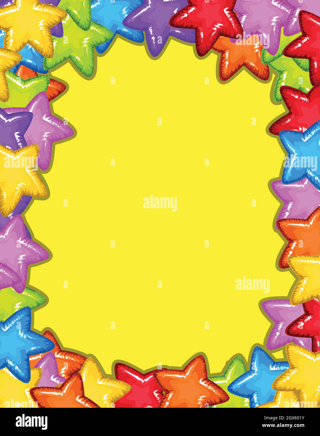 A colourful star frame Stock Vector