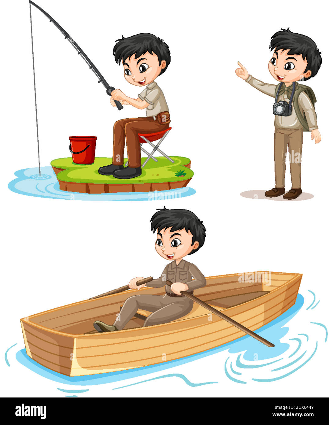 African boy fishing Cut Out Stock Images & Pictures - Alamy