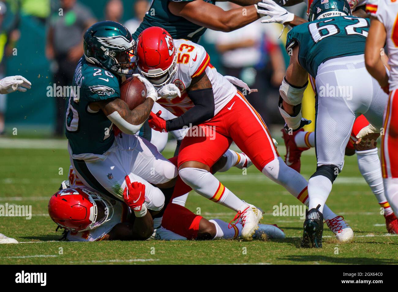 Philadelphia, Pennsylvania, USA. 3rd Oct, 2021. Philadelphia Eagles