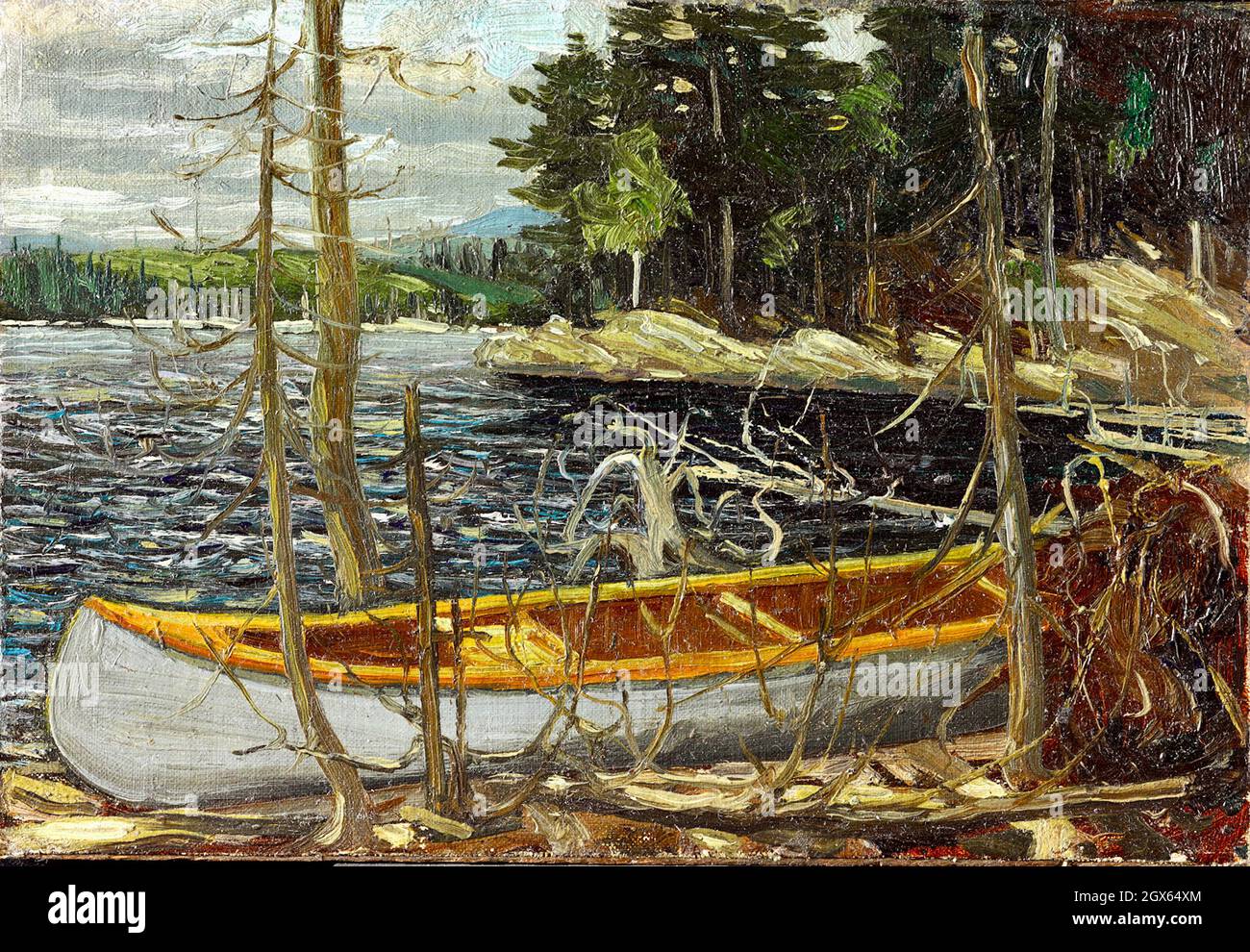 Tom Thomson artwork The Canoe Stock Photo Alamy