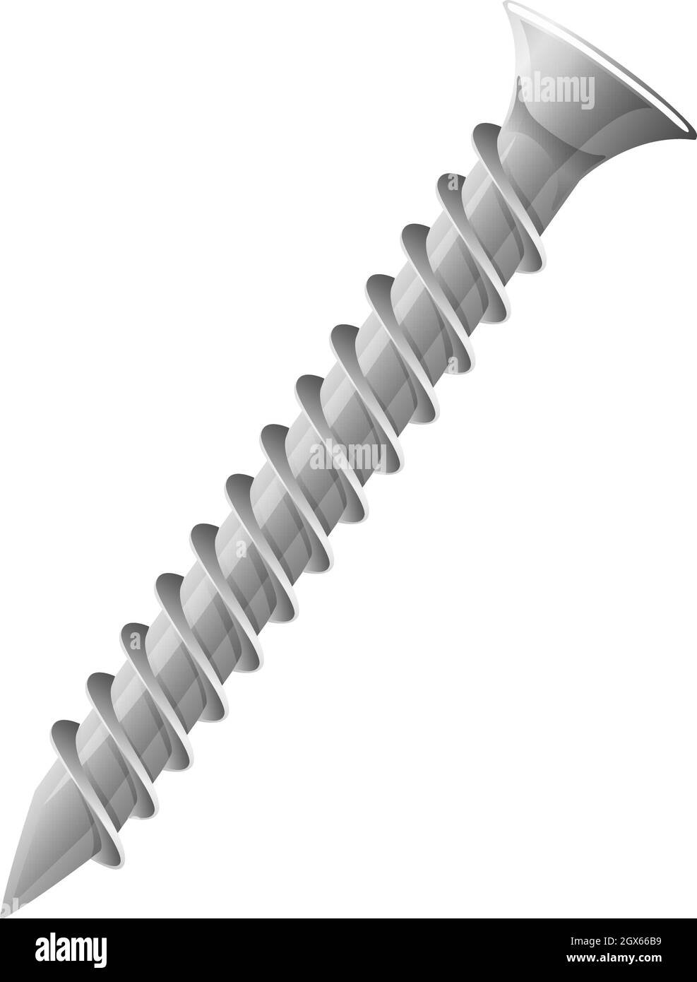Screws isolated on white background Stock Vector