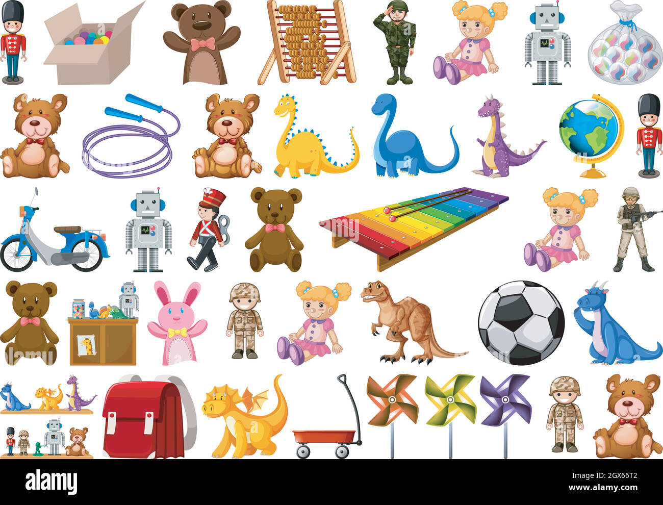 Set of children toys Stock Vector Image & Art - Alamy