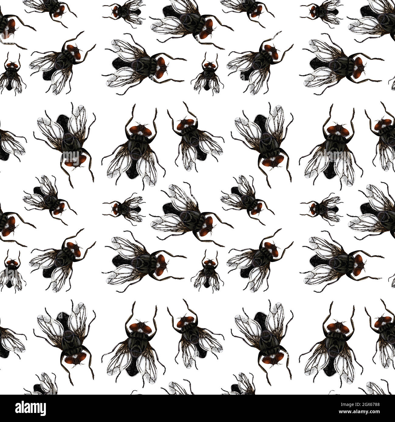 Seamless pattern of flys Stock Vector