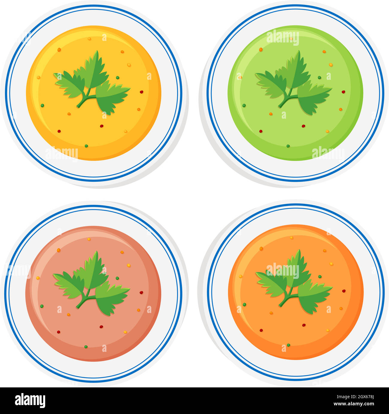 Different types breakfast in Cut Out Stock Images & Pictures - Alamy