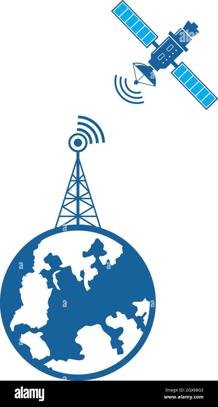 satellite vector icon illustration design Stock Vector