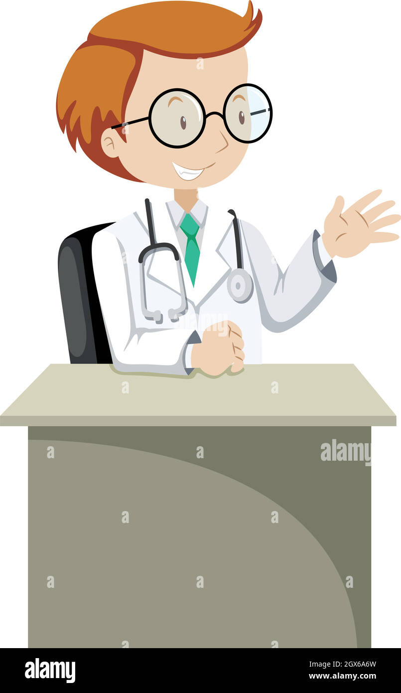 Doctor table in hospital Stock Vector Images - Alamy