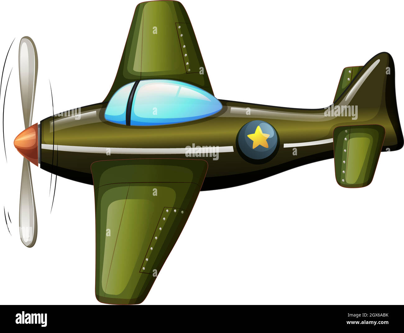 A vintage plane Stock Vector