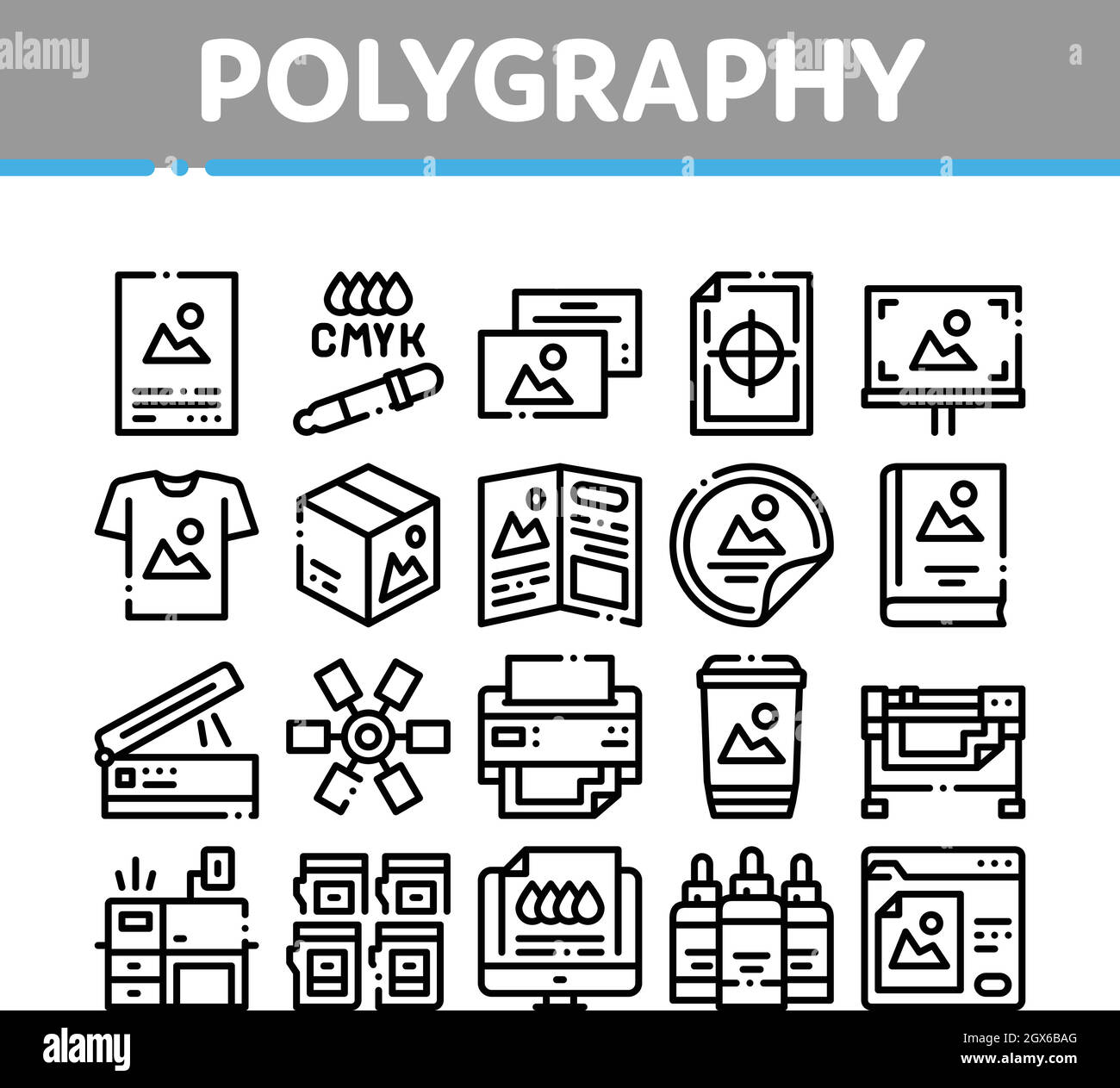 Service linear icons signs hi-res stock photography and images - Alamy