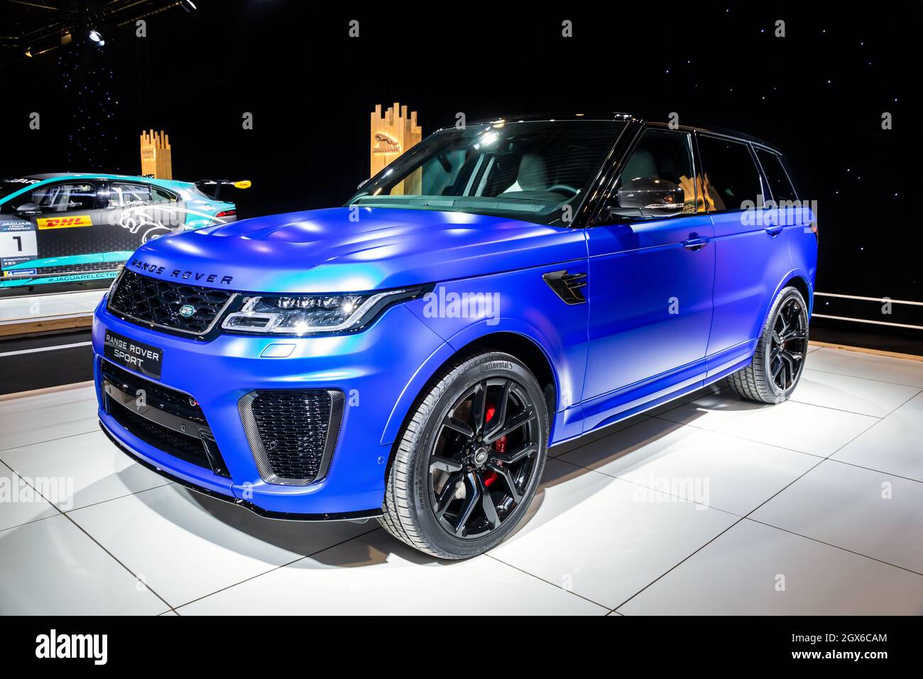 Range Rover Sport SVR car showcased at the Autosalon 2020 Motor Show.  Brussels, Belgium - January 9, 2020 Stock Photo - Alamy