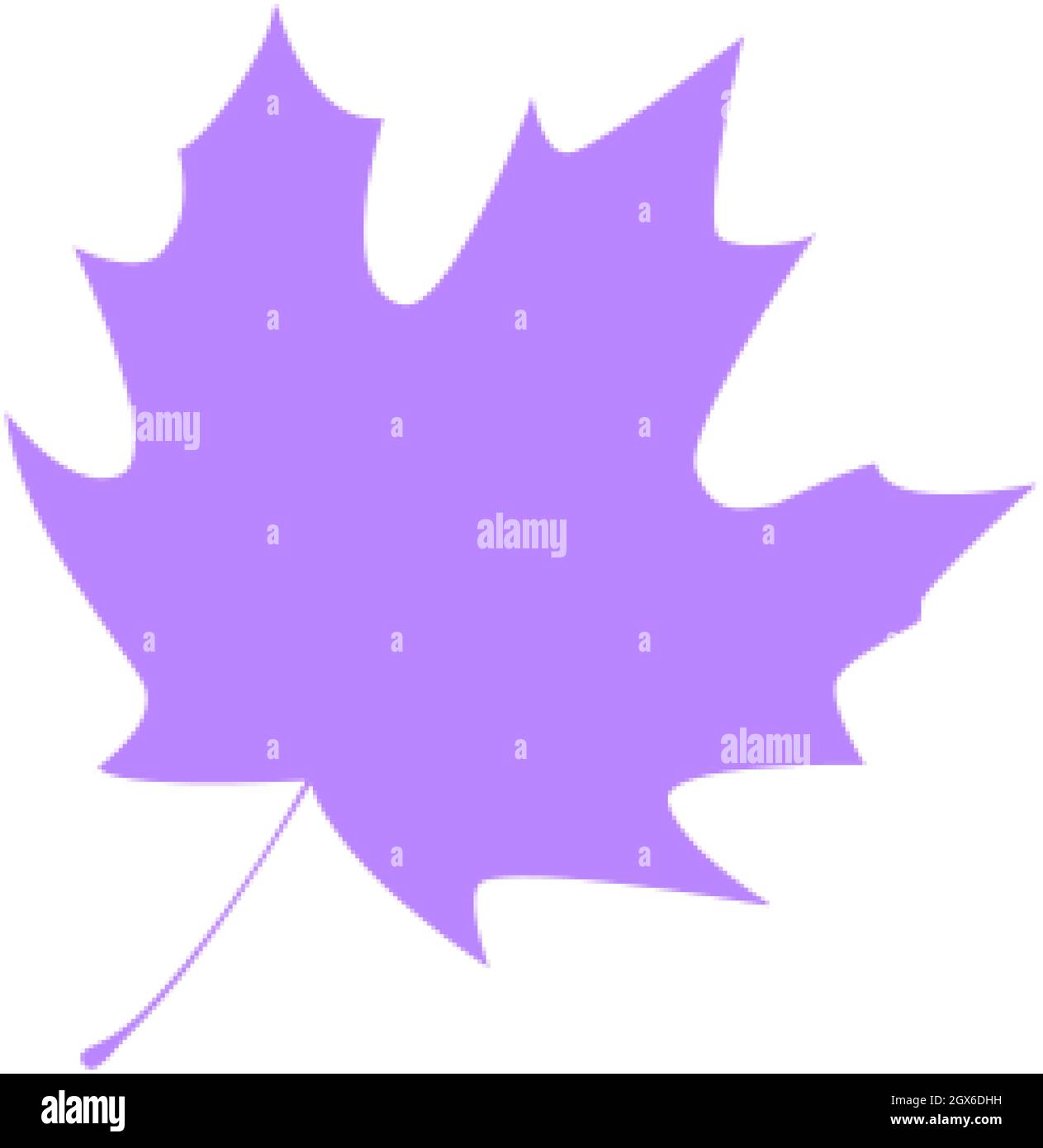 Maple leaf icon silhouette. Filled leaf glyph. Stock Vector