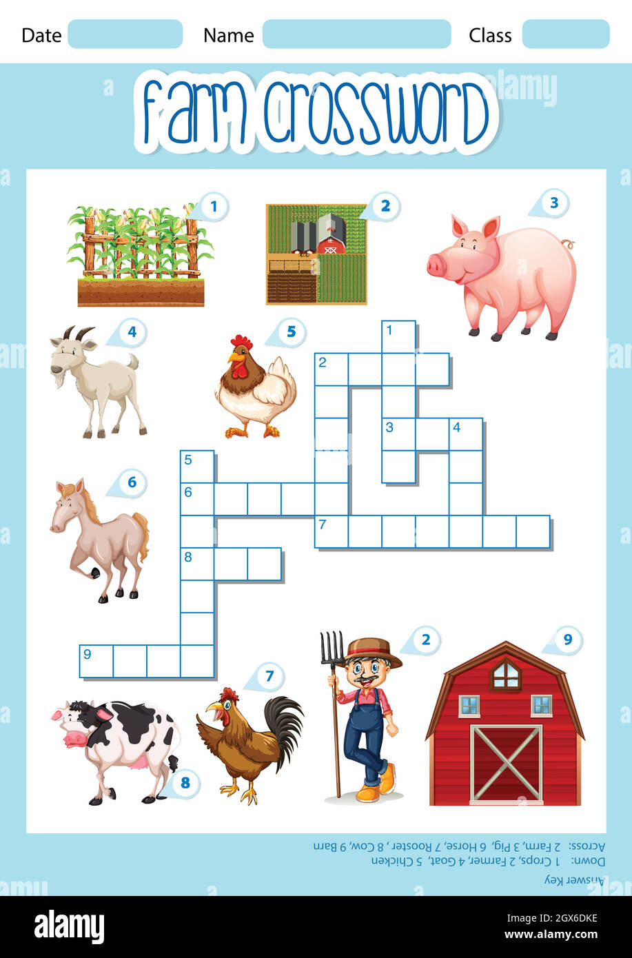 Crossword solution Stock Vector Images Alamy