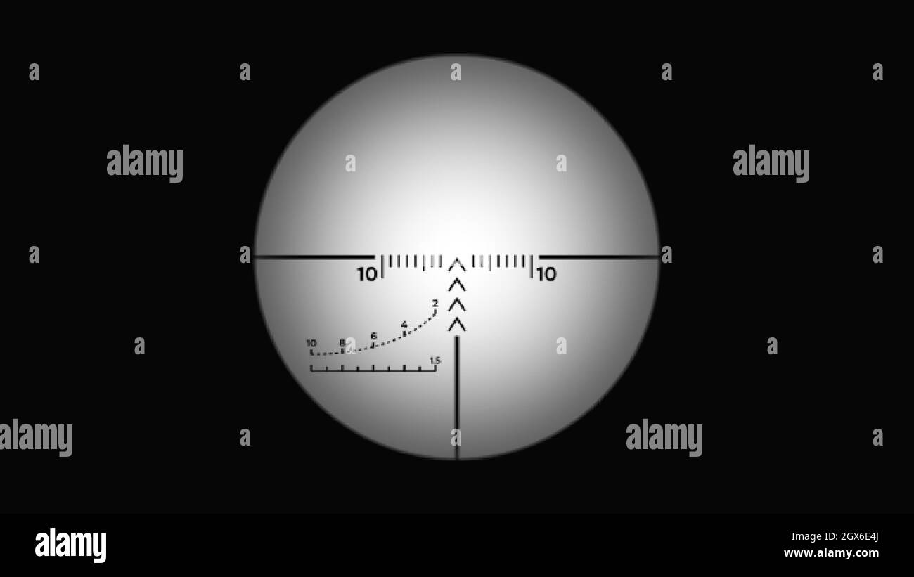 Misted sniper viewfinder crosshair. Shooter aiming scope overlay for post production Stock Vector