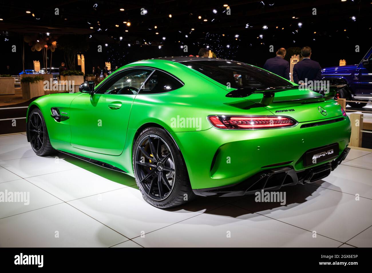Mercedes-AMG GT R Coupe sports car at the Autosalon 2020 Motor Show. Brussels, Belgium - January 9, 2020 Stock Photo