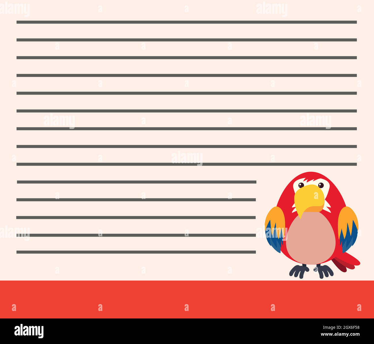 Parrot on note template Stock Vector Image & Art - Alamy