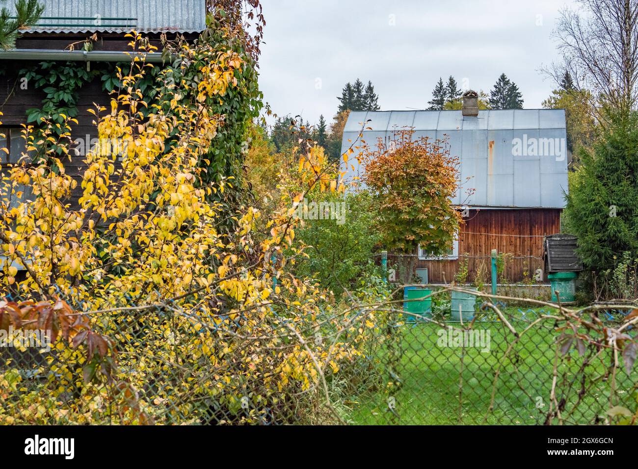 Moscow Community Russia, Moscow Region. Russian dacha community in autumn Stock Photo ...