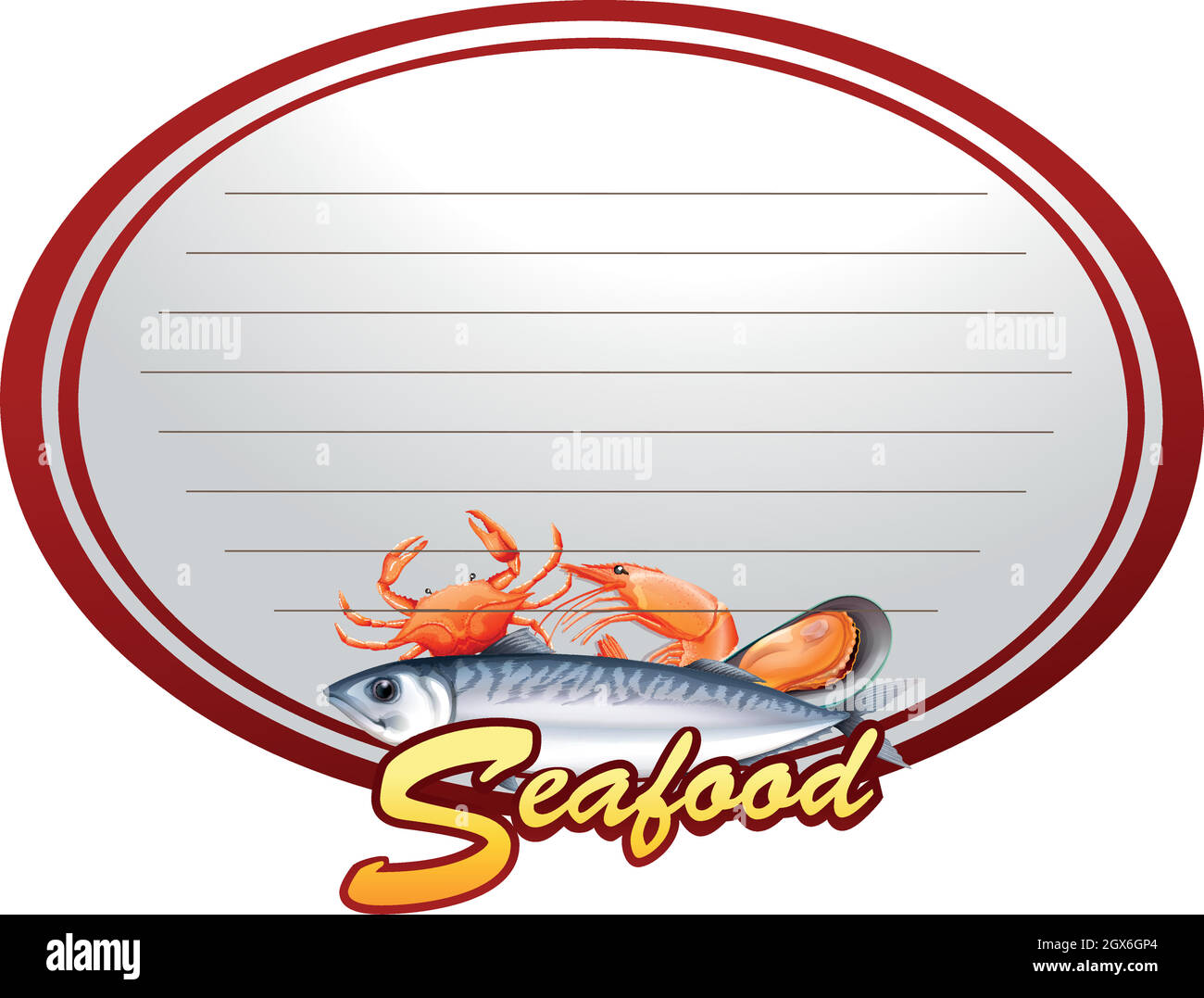 Fish Line Paper Line paper design with seafood Stock Vector Image & Art - Alamy