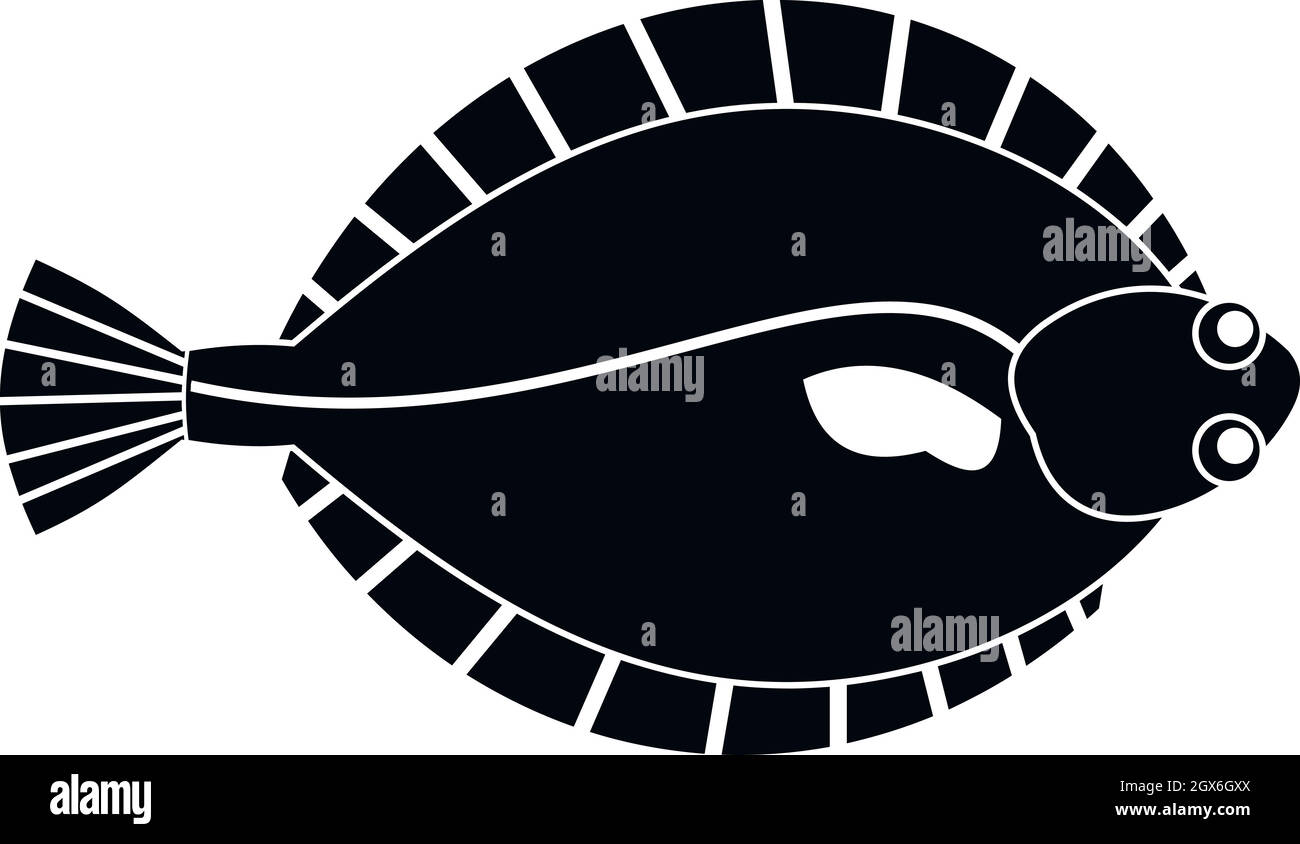 Flounder icon, simple style Stock Vector Image & Art Alamy