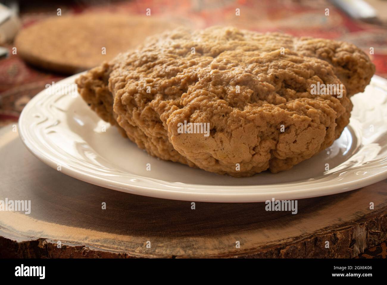 Vegan meat seitan made with vital wheat gluten, herbs and spices Stock Photo Alamy