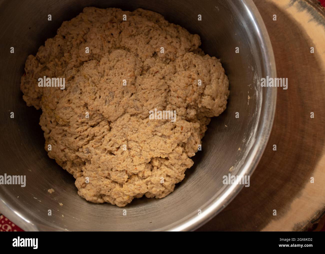 Vegan meat seitan made with vital wheat gluten, herbs and spices Stock Photo Alamy