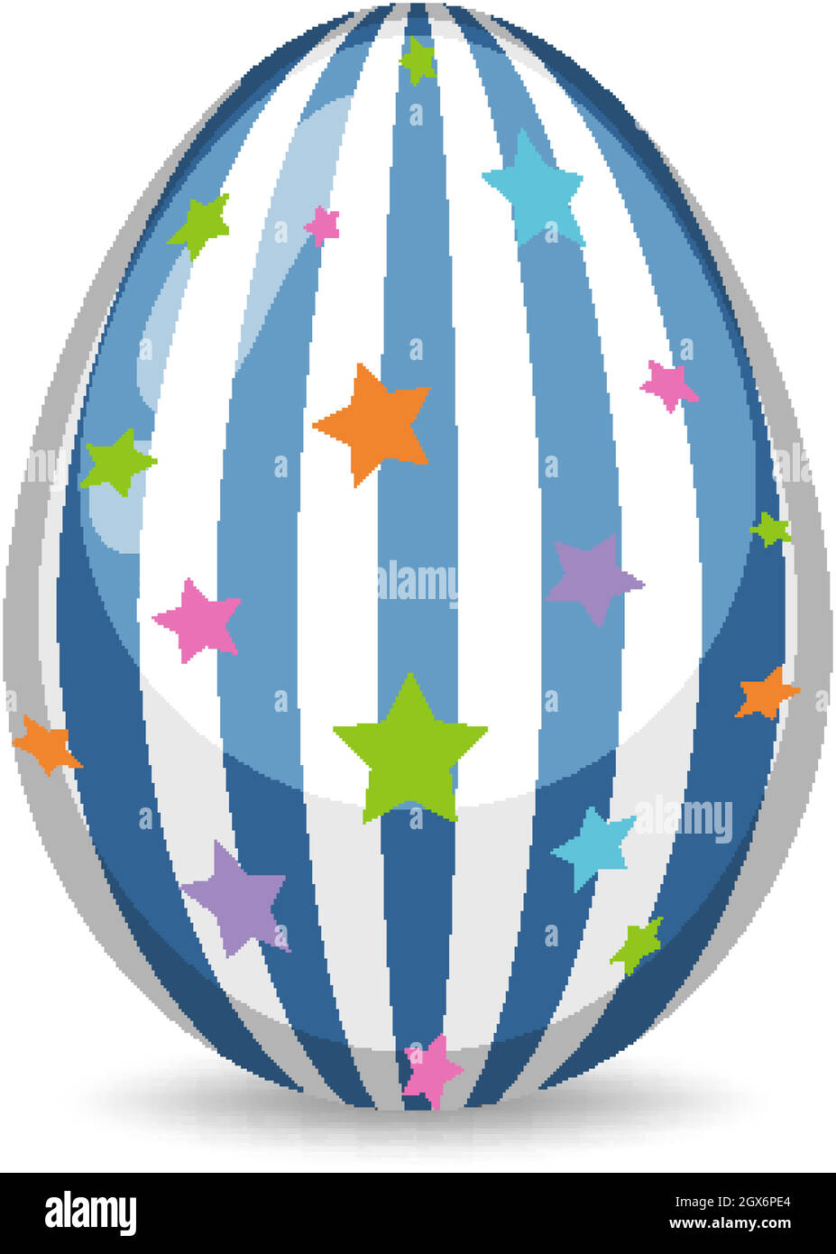 Easter theme with decorated egg in colorful patterns Stock Vector