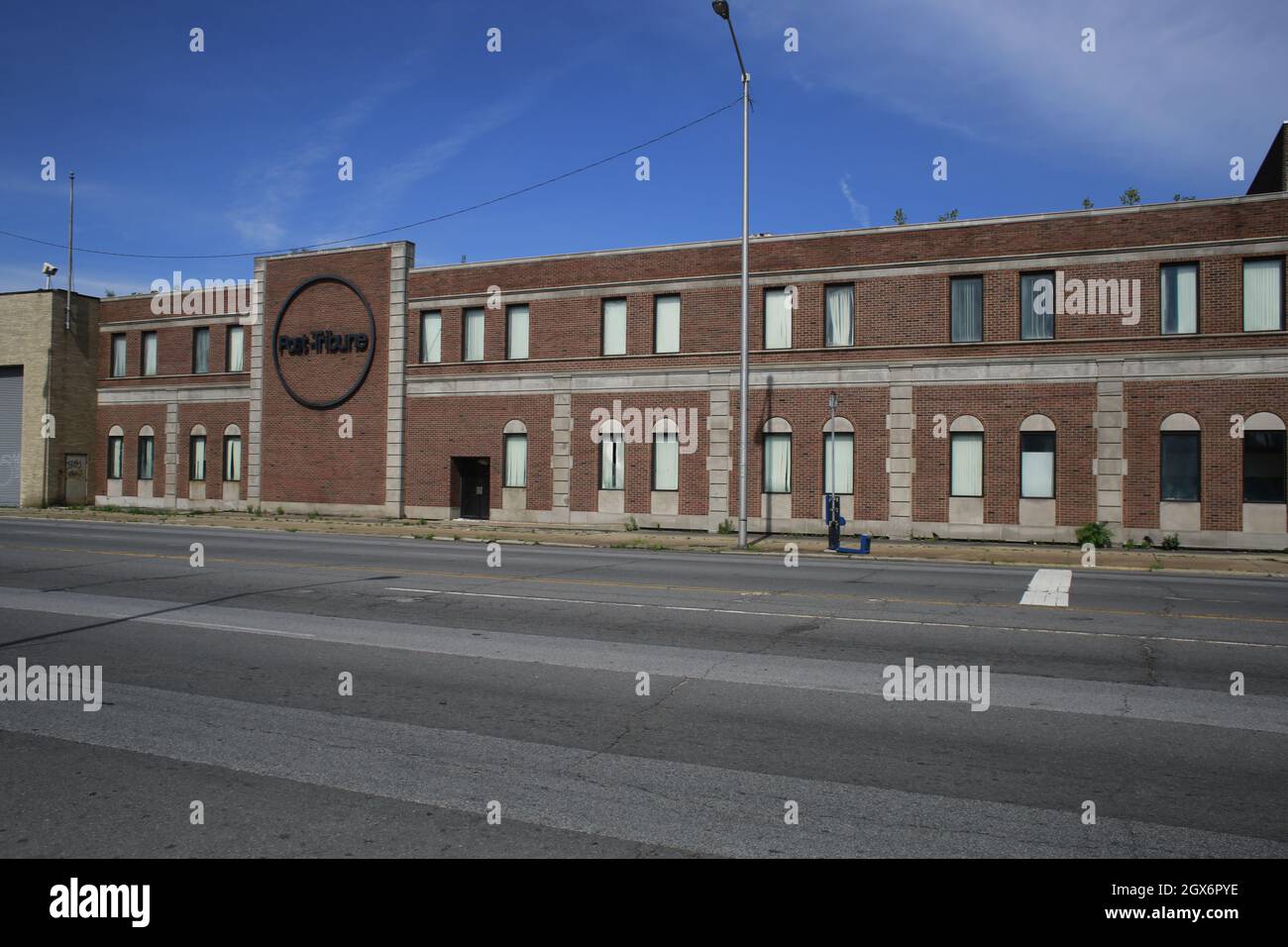 The old Gary Post Tribune newspaper building is left falling apart in