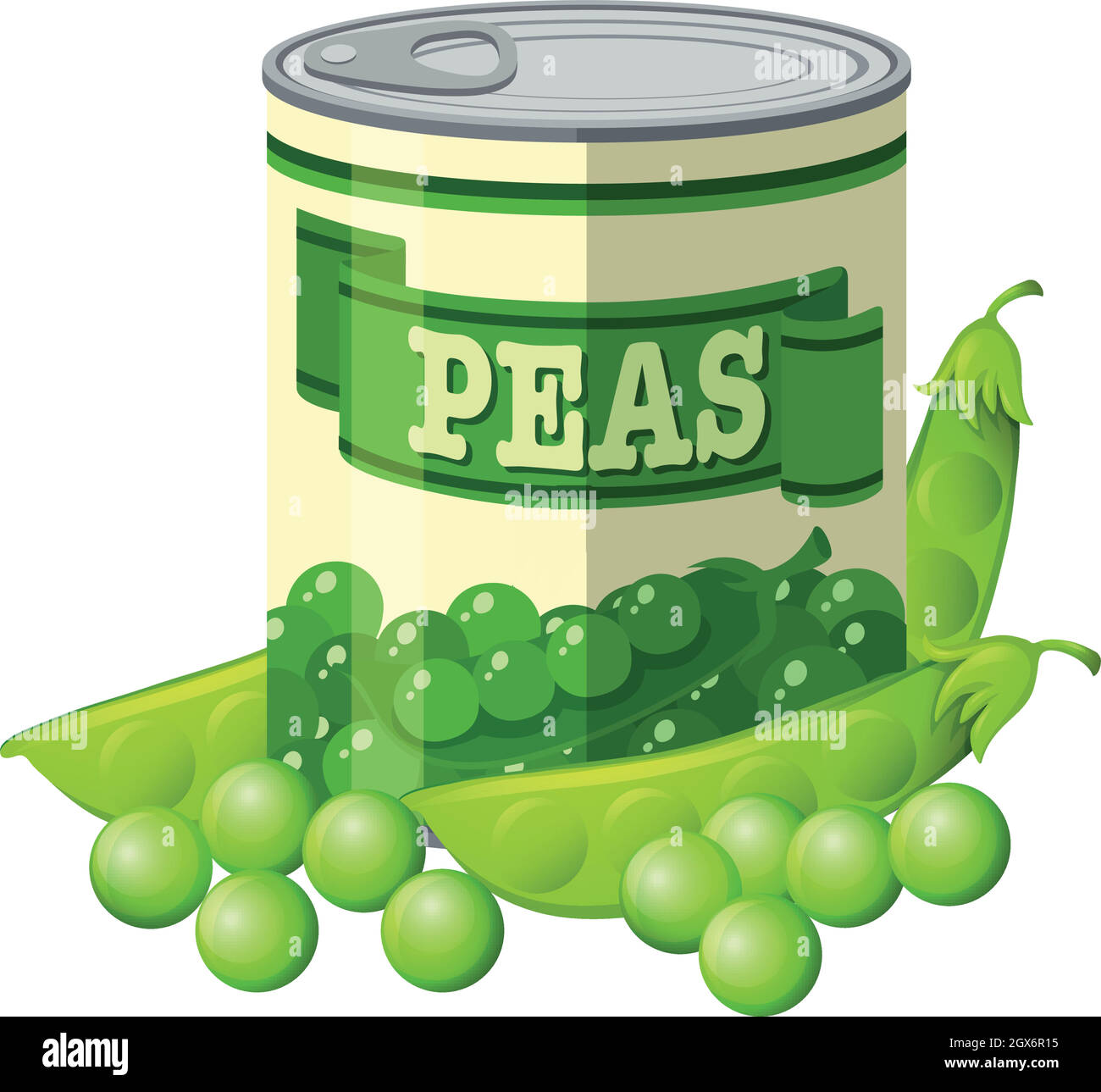 Green peas in can Stock Vector Image & Art Alamy