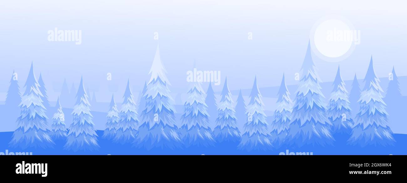 Abstract winter landscape Stock Vector