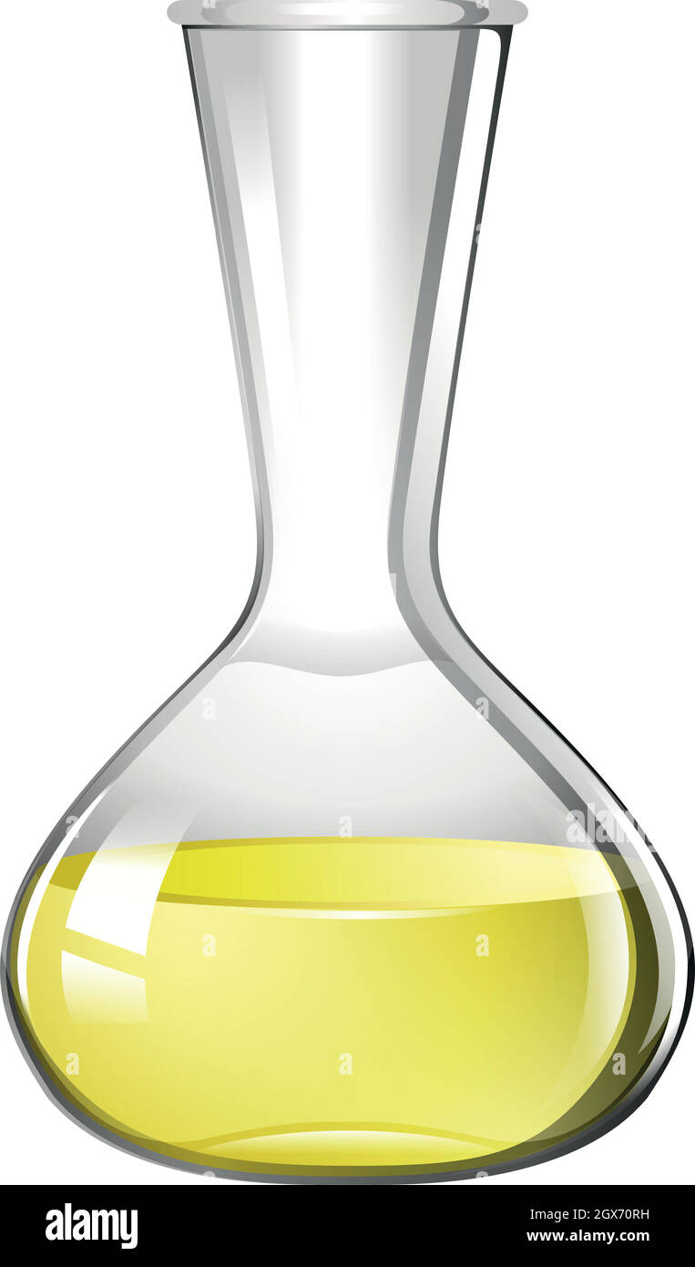 Yellow liquid in glass beaker Stock Vector Image & Art Alamy