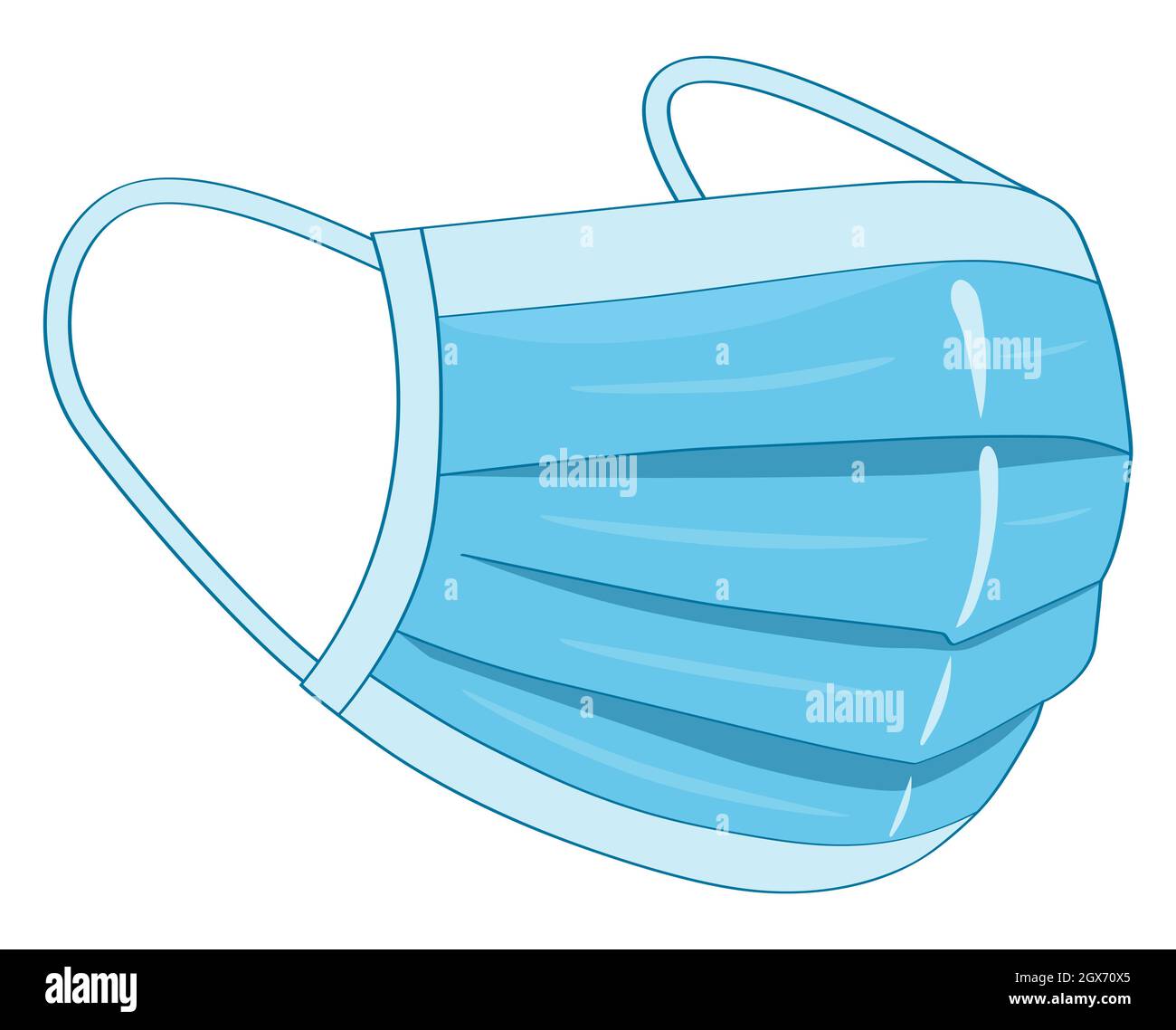 Vector Illustration of a blue face mask Stock Vector Image & Art Alamy