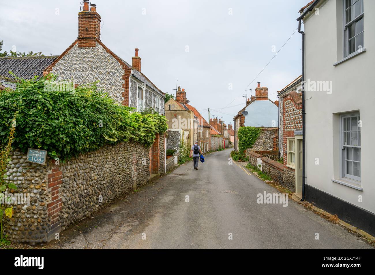 High Street in Blakeney village is a charming road with period houses with rendered or flint
