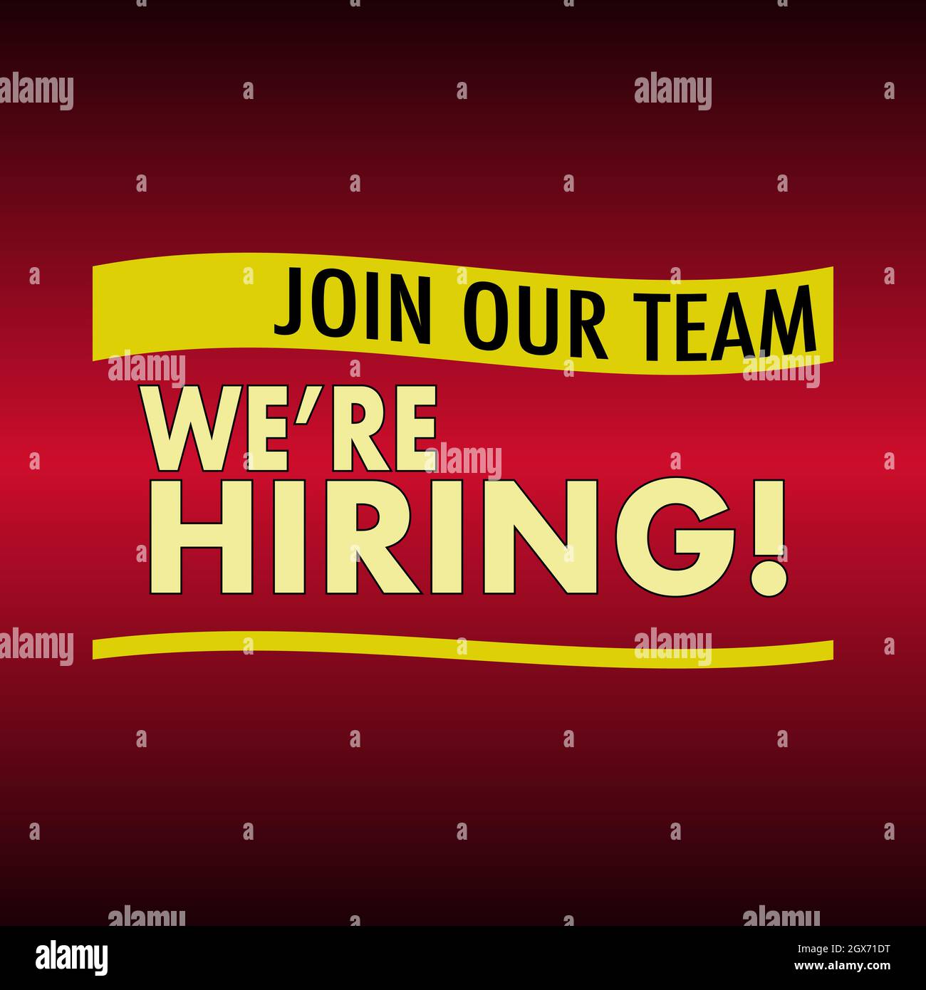 Join Our Team - We’re Hiring - Vector Illustration Stock Vector Image 