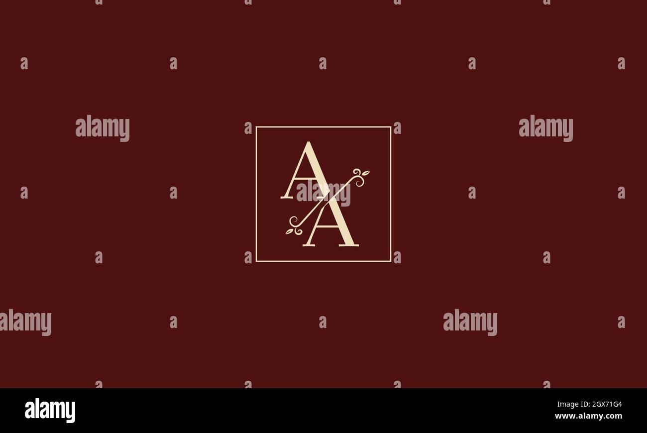 LETTERS A A LOGO WITH NEGATIVE SPACE EFFECT FOR ILLUSTRATION USE Stock Vector